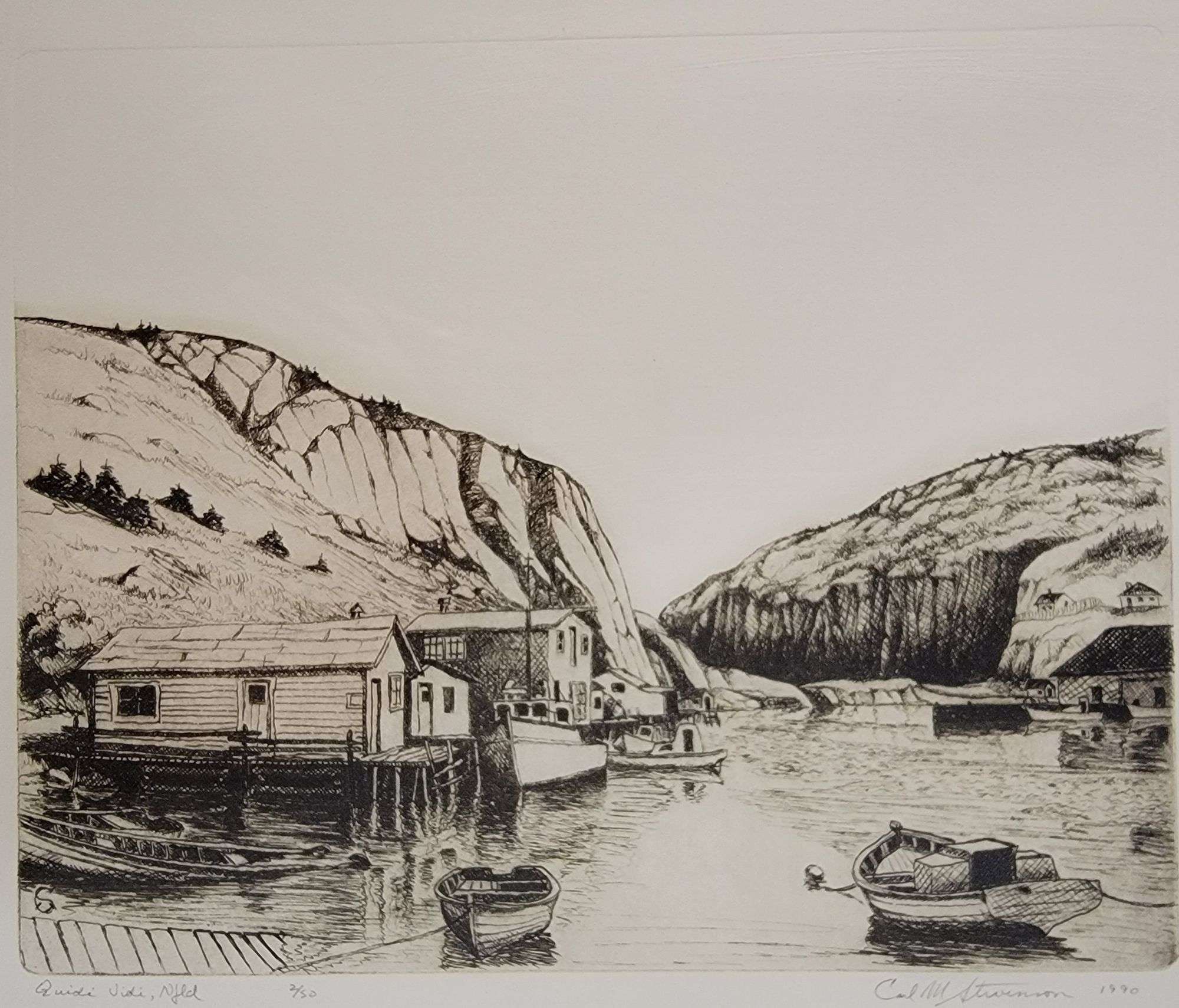 絵画 carl m stevenson Quidi Vidi, Nfld by Carl M. Stevenson - Bartlett Auctions Inc.