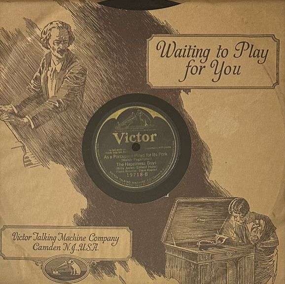 'Victor Talking Machine Company Framed Record