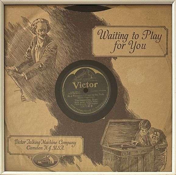 'Victor Talking Machine Company Framed Record