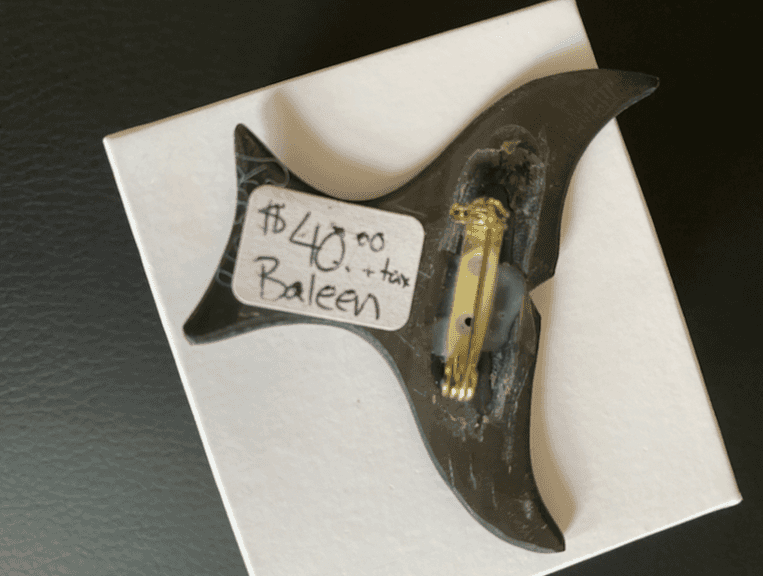 Whale Tail Brooch
