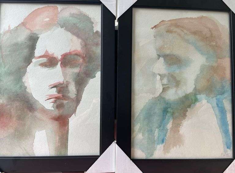 'Oscar Wilde' and 'Virginia Woolf' by Pam Hall