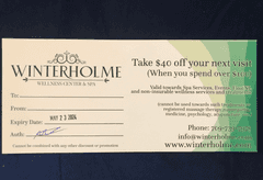 Winterholme Gift Certificate