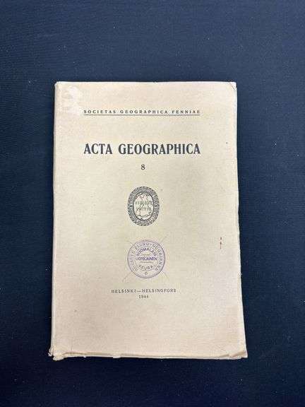 Acta Geographica  by Tanner, V.