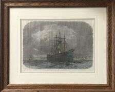 'The Great Eastern Picking up the Atlantic Telegraph Cable of 1865' by Unknown Artist