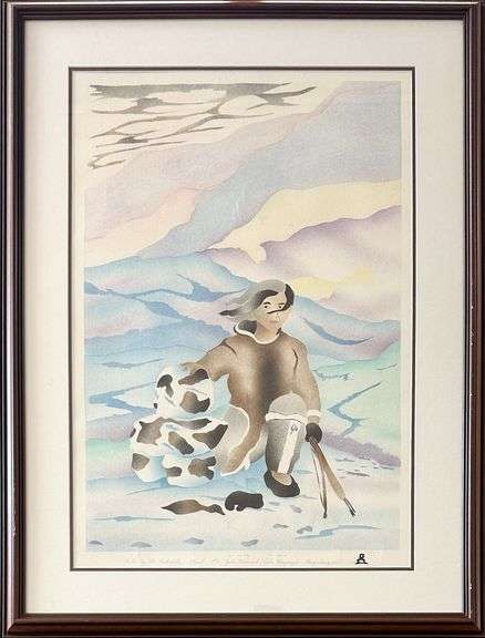 'Archer by the Inukshuk' by Joelee Maniapik