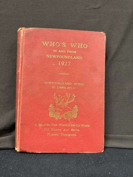 'Who’s Who in and from Newfoundland, 1927'