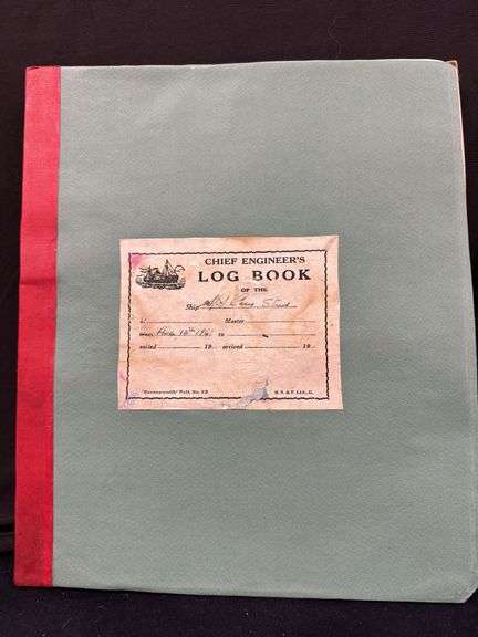 CHIEF ENGINEER’S LOG BOOK OF THE SHIP S/S CABOT STRAIT