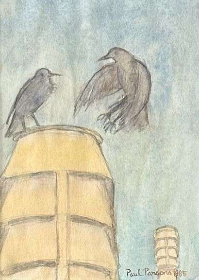 'Two Starlings' by Paul Parsons (1925-2010)