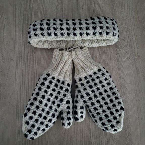 Home Knit Headband and Mittens