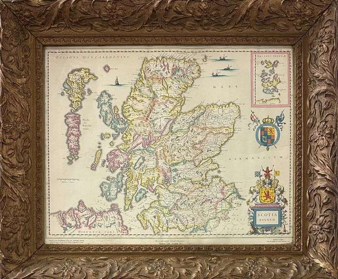 Scotia Regnum - after the original map of Scotland by Jansson