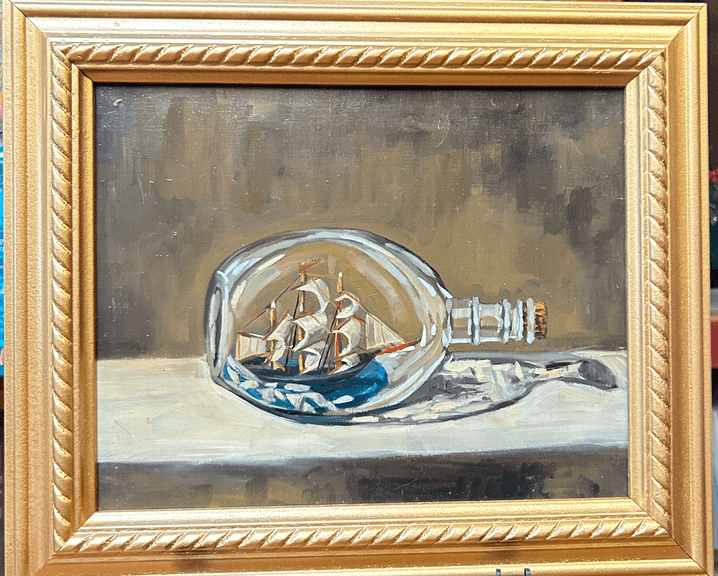 Boat in a Bottle Painting