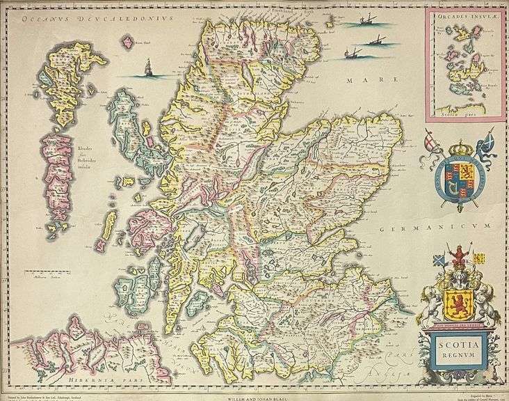Scotia Regnum - after the original map of Scotland by Jansson