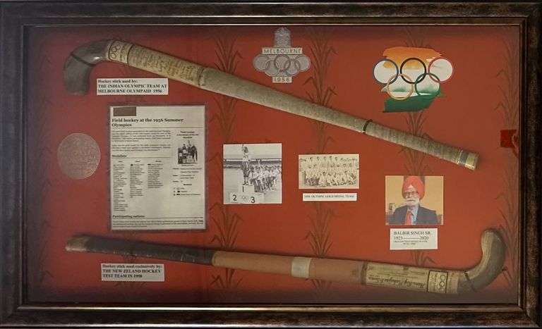 Field Hockey Sticks in Shadow Box