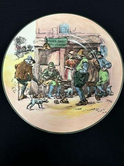 1 - Royal Doulton porcelain plate, cobbler display, made in England.