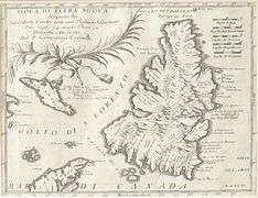 Map of the island of Newfoundland - ISOLA DI TERRA NUOVA circa 1690