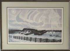 Autographed 'Lanse aux Meadows' Poster after David Lloyd Blackwood RCA (1941-2022)