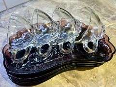 Amethyst glass tea set