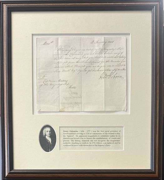 Henry Osbourne Framed Document