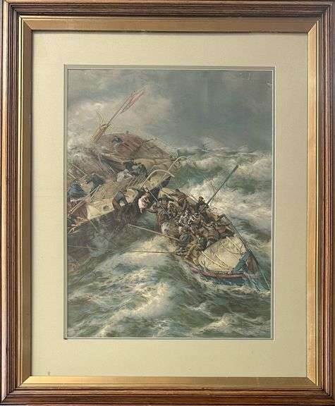 Unititled Rescue at Sea by Unknown Artist