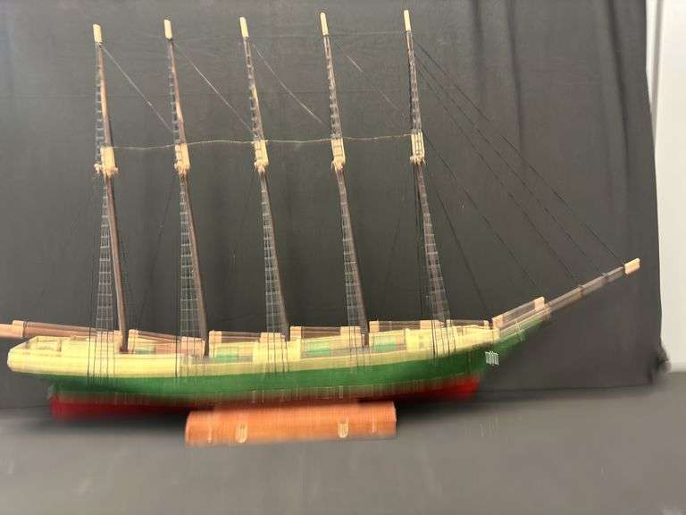 Five-Masted Schooner Model Ship