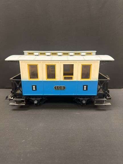 LGB Passenger car, blue/white