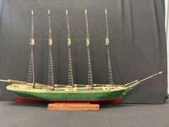 Five-Masted Schooner Model Ship