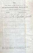 Newfoundland Railway General Rules and Regulations  Board of Railway Commissioners 1928