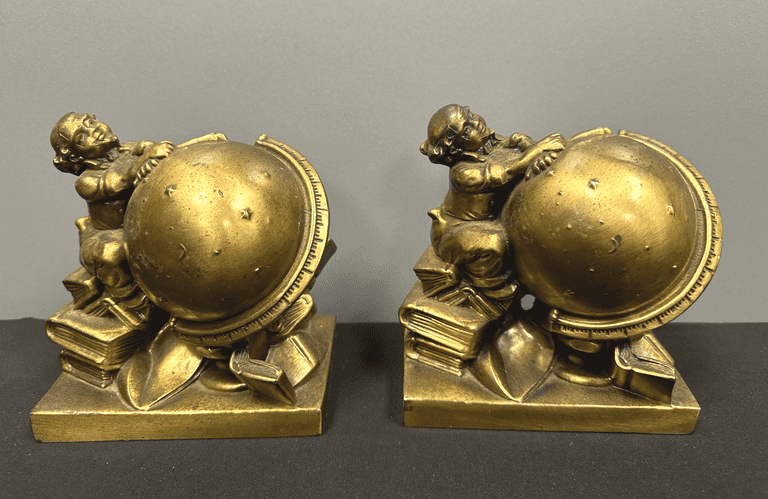 Celestial Globe-gazing Bookends