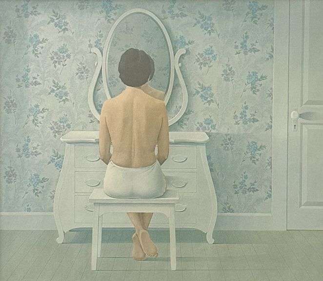 'Woman at the Dresser' by Christopher Pratt RCA (1935-2022)