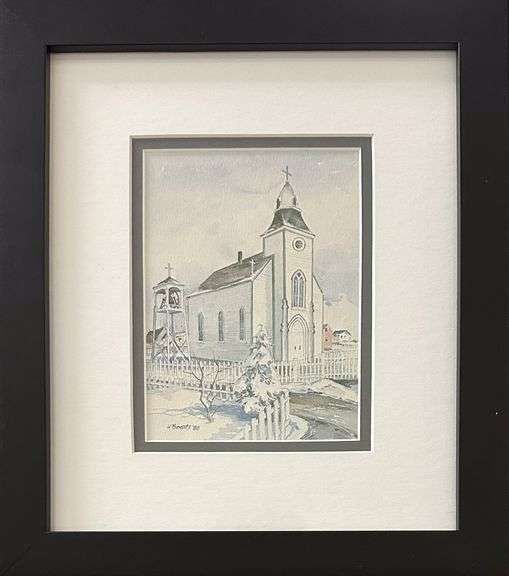 Untitled Church by Wally Brants (1909-1998)