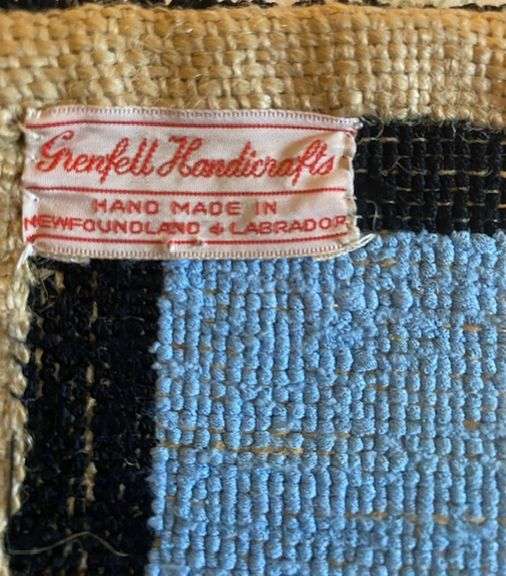 Grenfell Labrador Industries hooked mat Mother and Child