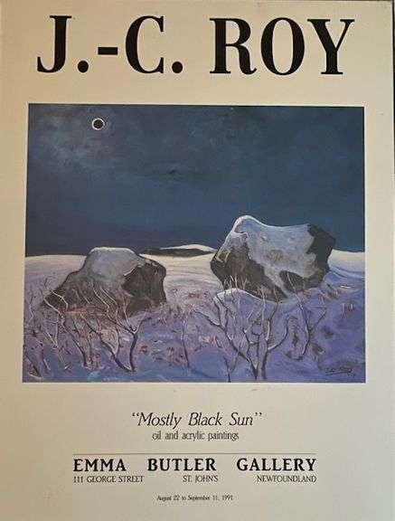 'Mostly Black Sun' JC Roy Show Poster