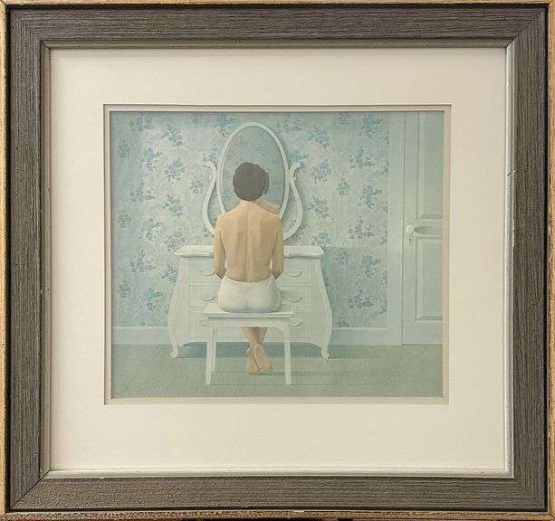 'Woman at the Dresser' by Christopher Pratt RCA (1935-2022)