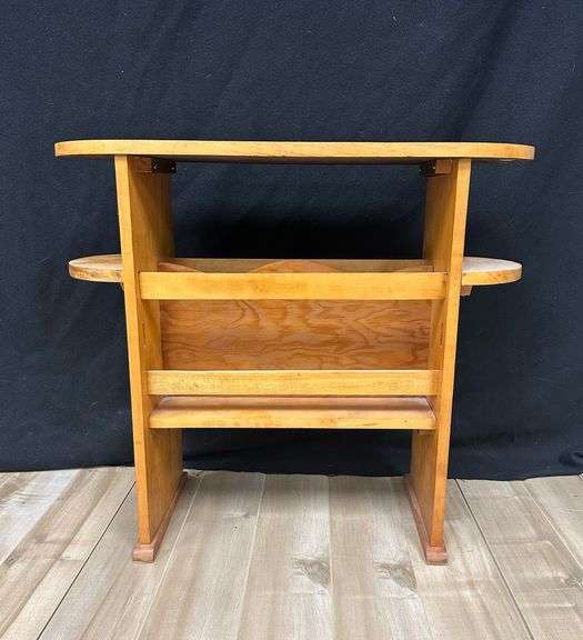 Side Table with Magazine Rack