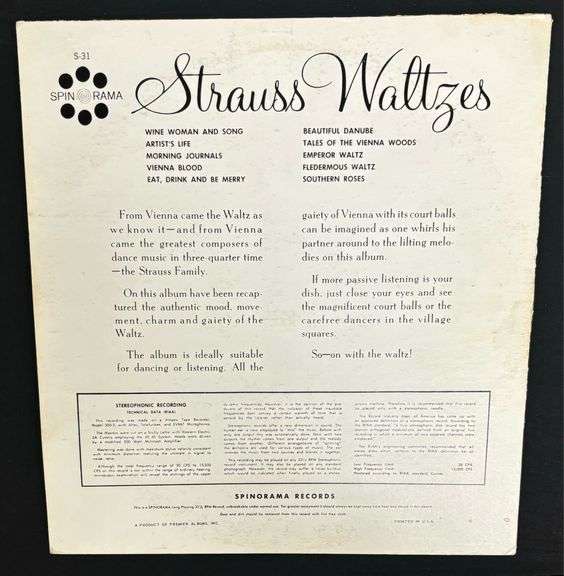 Strauss Waltzes - Baron Von Liszt