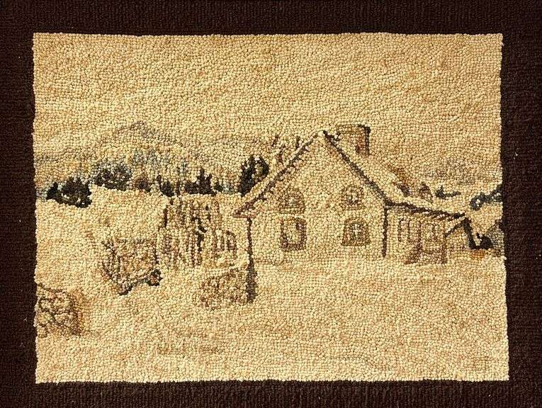 Untitled Hooked Rug by Unknown Quebec Artist
