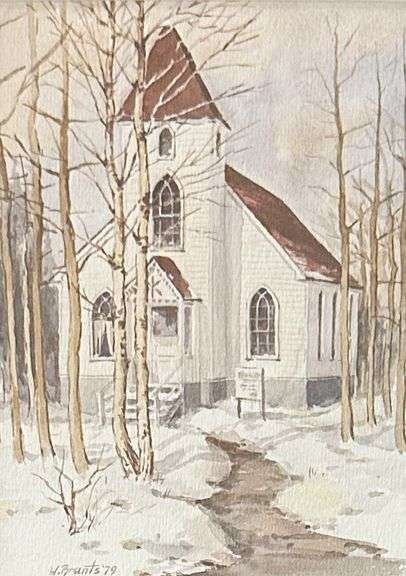 Untitled Church by Wally Brants (1909-1998)