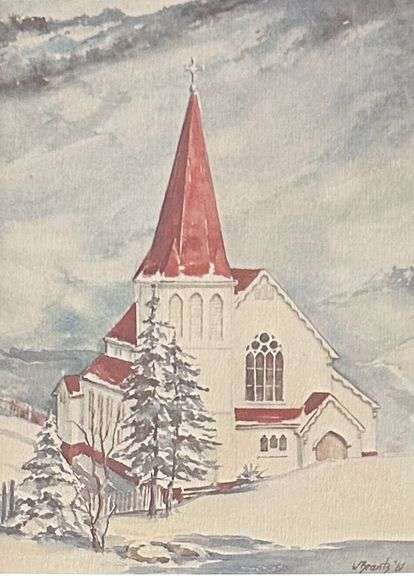 Untitled Church by Wally Brants (1909-1998)
