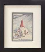Untitled Church by Wally Brants (1909-1998)