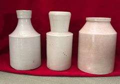3 small clay pots