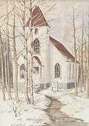 Untitled Church by Wally Brants (1909-1998)