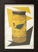 Untitled Abstract Figurative (Sweet Mustard Pickles) by Unknown Artist (Initialed MG)