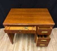 Mid-Century Modern Single Pedestal Desk
