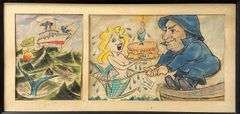 Political Satire Cartoon featuring the Rat Pack by Unknown Artist