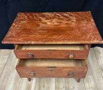 19th Century Solid Maple Acadian Two Drawer Table