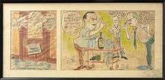Political Satire Cartoon featuring The Rat Pack Unknown Artist
