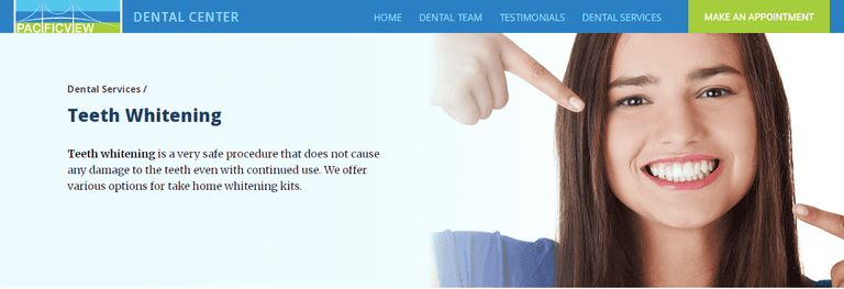 Professional Teeth Whitening at Pacificview Dental Centre