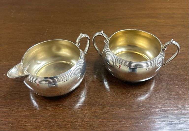 Rogers Silver-Plated Cream and Sugar Set