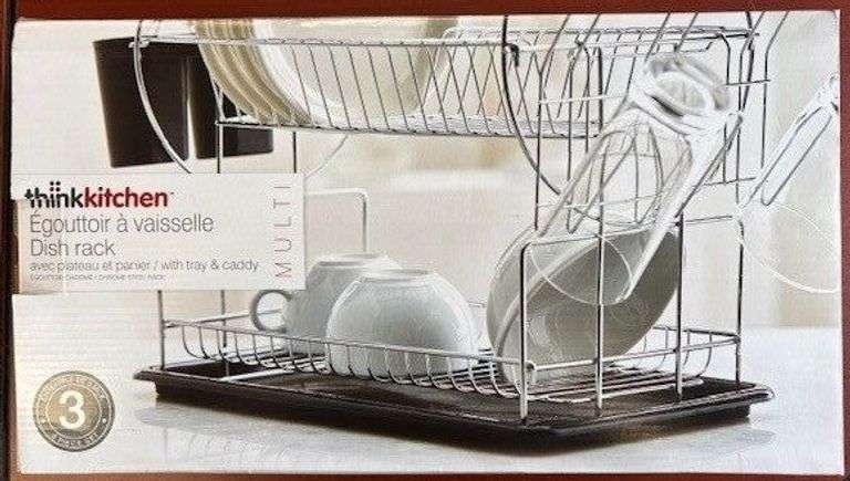 Dish rack c/w tray and caddy