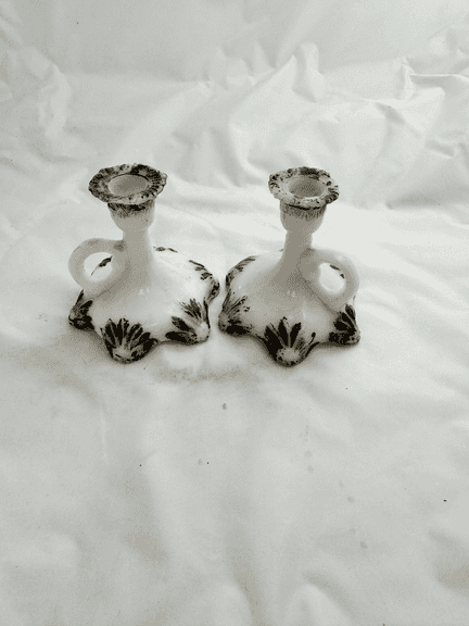 Set of Porcelain Candleholders
